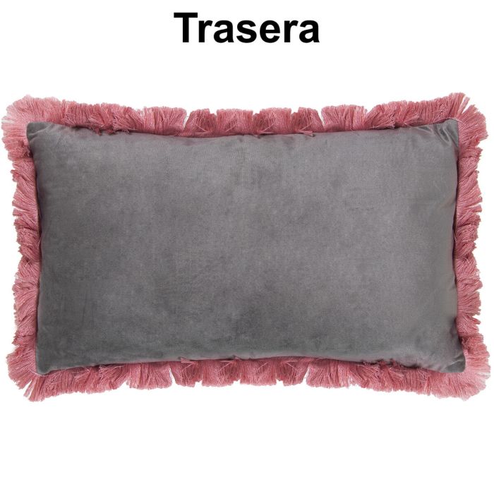 Cojín Alexandra House Living Gris Rosa Textil 50 x 30 cm 2