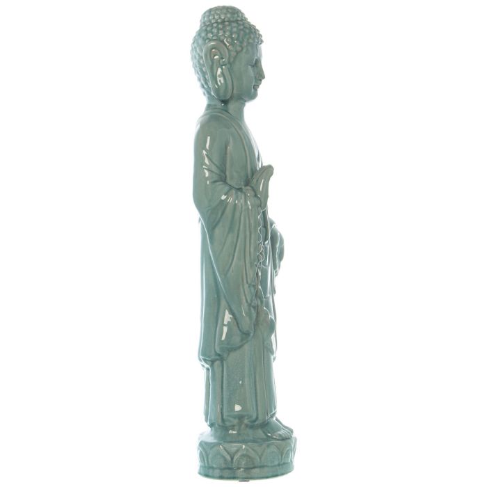 Figura Decorativa Alexandra House Living Celeste Cerámica Buda 20 x 27 x 83 cm 2