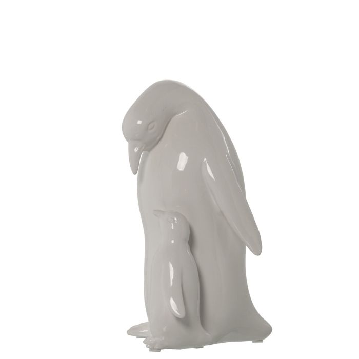 Figura Decorativa Alexandra House Living Blanco Cerámica Pingüino 4