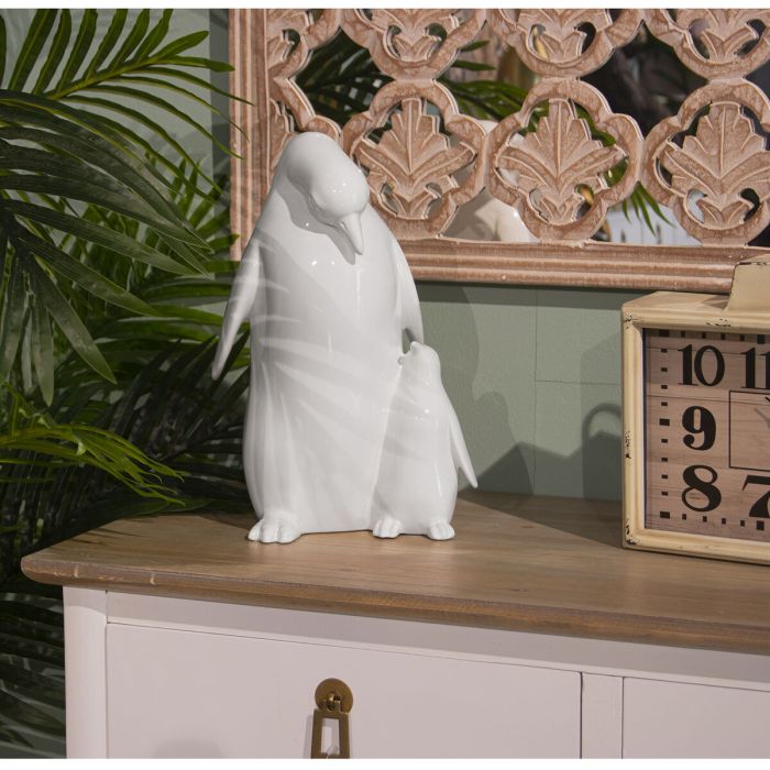 Figura Decorativa Alexandra House Living Blanco Cerámica Pingüino 18 x 18 x 31 cm 1