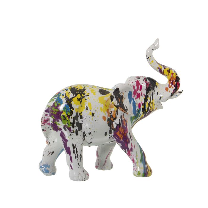 Figura Decorativa Alexandra House Living Multicolor Plástico Elefante Pintura 14 x 30 x 28 cm