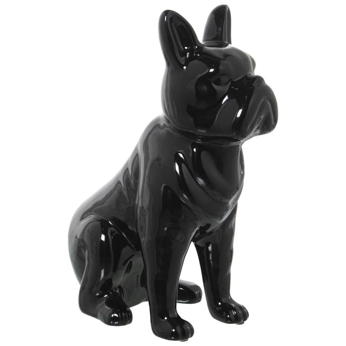 Figura Decorativa Alexandra House Living Negro Cerámica Perro 14 x 25 x 34 cm