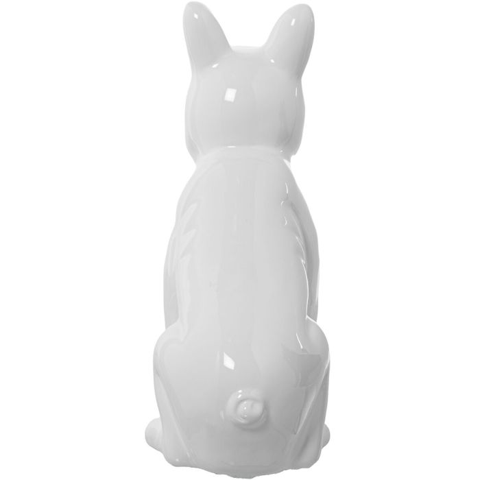 Figura Decorativa Alexandra House Living Blanco Cerámica Perro 14 x 25 x 34 cm 2