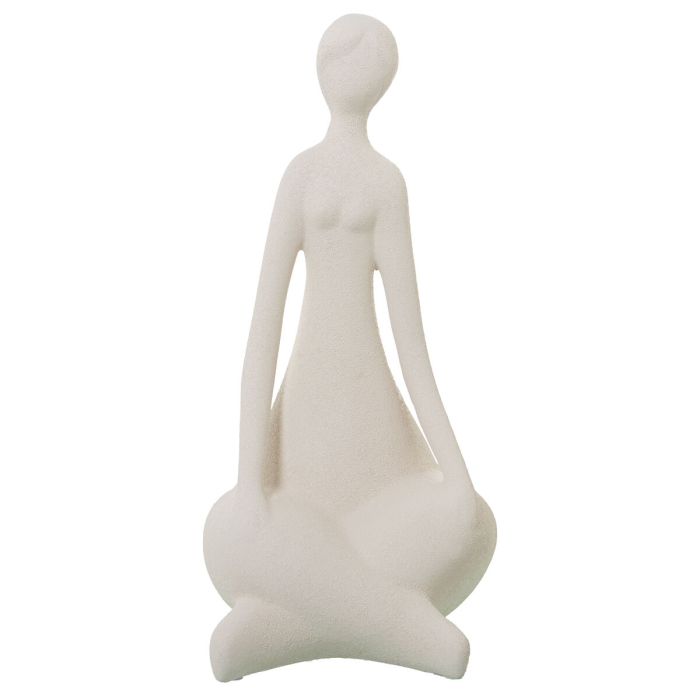 Figura Decorativa Alexandra House Living Beige Cerámica Mujer 22 x 19 x 43 cm