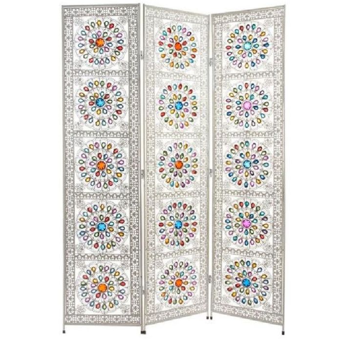 Biombo Alexandra House Living Blanco Metal 120 x 172 x 3 cm 2