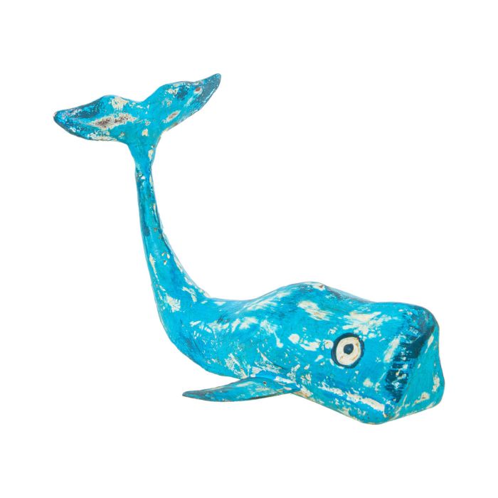 Figura Decorativa Alexandra House Living Metal Ballena 20 x 14 x 13 cm 4