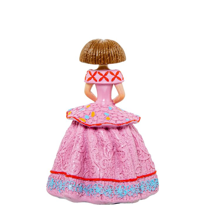 Figura Decorativa Alexandra House Living Menina Rosa Acrílico Plástico Melamina 11 x 11 x 15 cm 3