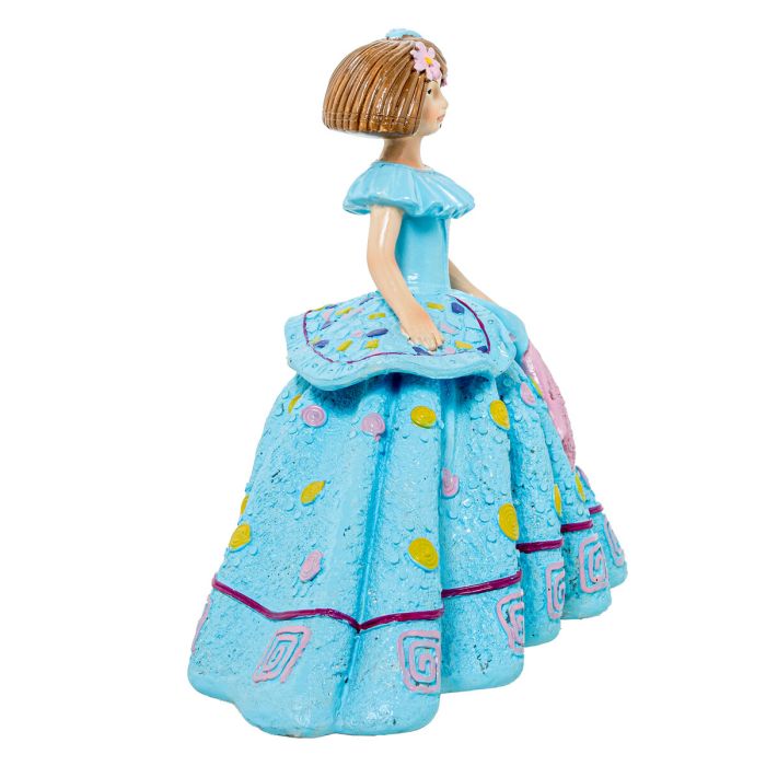 Figura Decorativa Alexandra House Living Celeste Plástico Vestido 25 X 12 X 18 CM 3