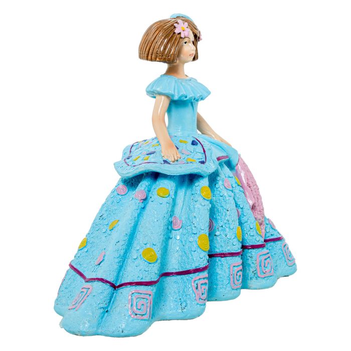 Figura Decorativa Alexandra House Living Celeste Plástico Vestido 25 X 12 X 18 CM 2