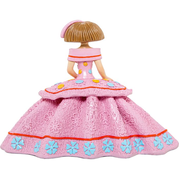 Figura Decorativa Alexandra House Living Rosa Plástico Vestido 25 X 12 X 18 CM