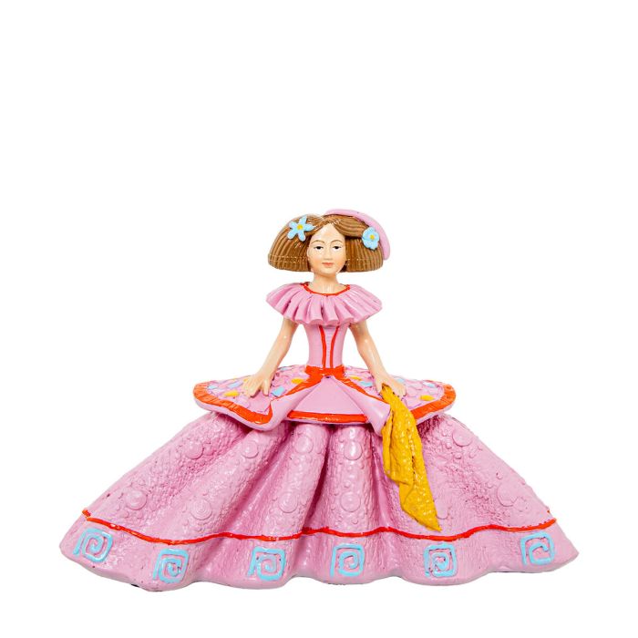 Figura Decorativa Alexandra House Living Menina Rosa Acrílico Plástico Melamina 5