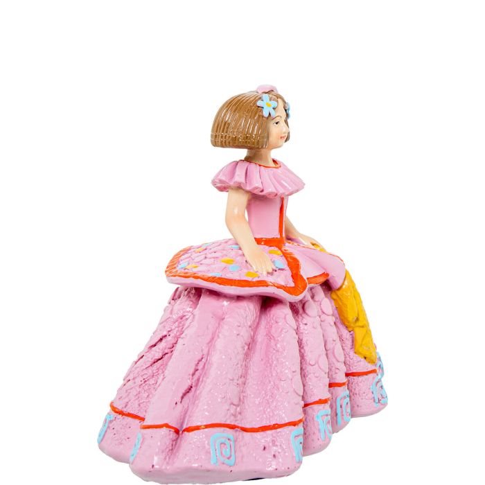 Figura Decorativa Alexandra House Living Menina Rosa Acrílico Plástico Melamina