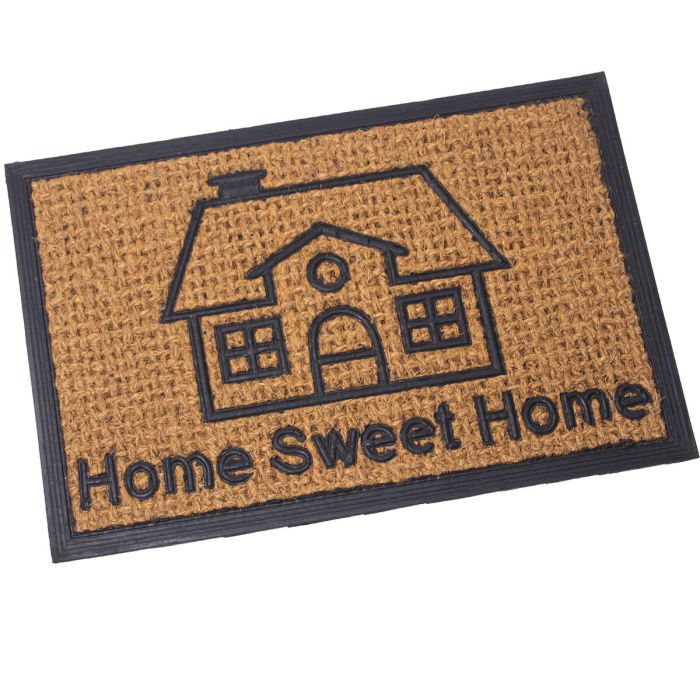 Felpudo Alexandra House Living HOME SWEET HOME Marrón 40 x 1 x 60 cm 0 Felpudo Alexandra House Living HOME SWEET HOME Marrón 40 x 1 x 60 cm 0