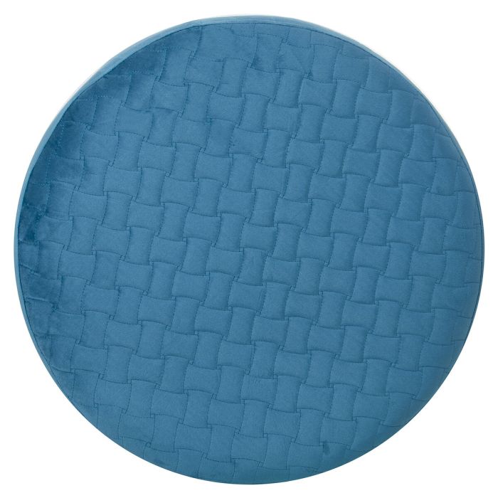 Puff Alexandra House Living Azul Dorado Terciopelo Madera 8 x 35 x 55 cm 3