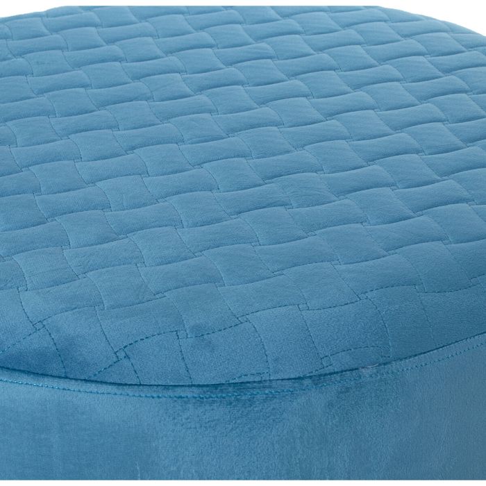 Puff Alexandra House Living Azul Dorado Terciopelo Madera 8 x 35 x 55 cm 2