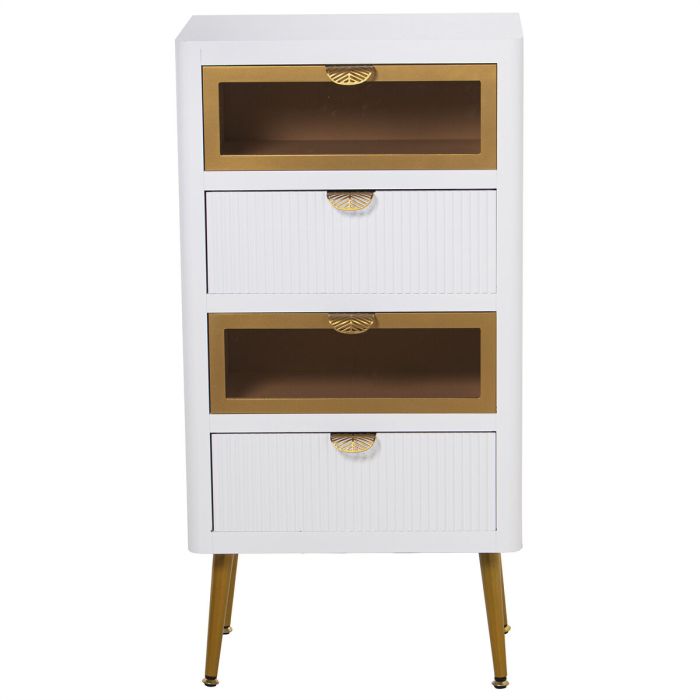 Cajonera Alexandra House Living Blanco Marrón Dorado Madera 45 x 88 x 30 cm 5