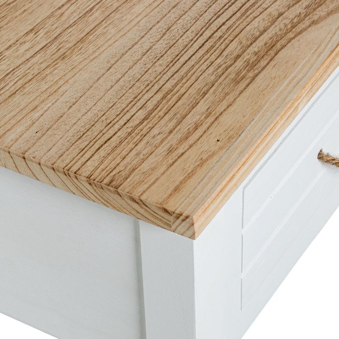 Consola Alexandra House Living Blanco Marrón Madera 90 x 81 x 28 cm 2