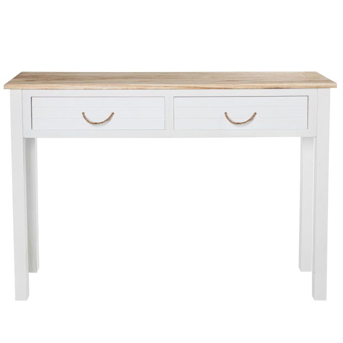 Consola Alexandra House Living Blanco Marrón Madera 110 x 81 x 30 cm 6