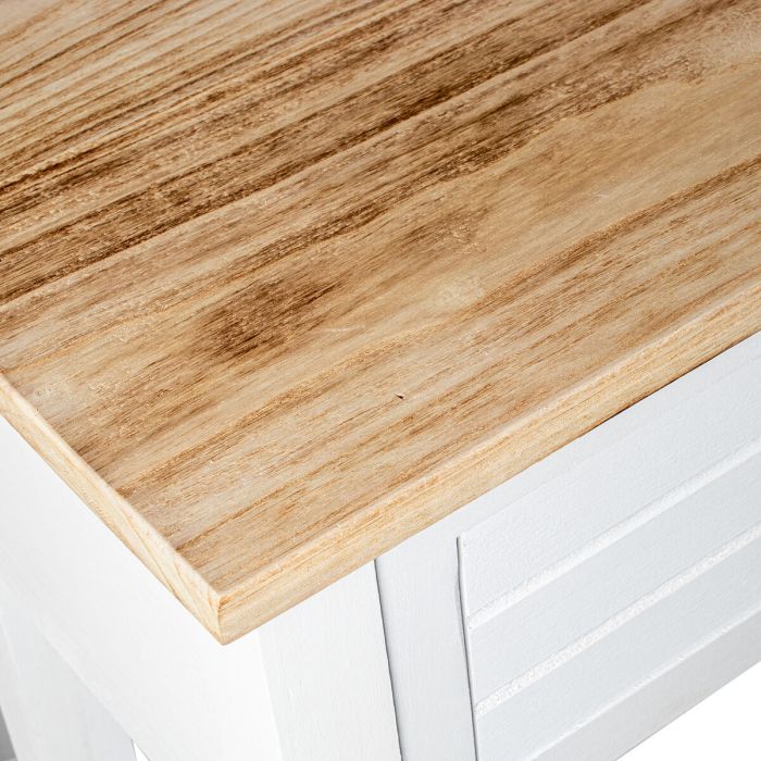 Consola Alexandra House Living Blanco Marrón Madera 110 x 81 x 30 cm 3