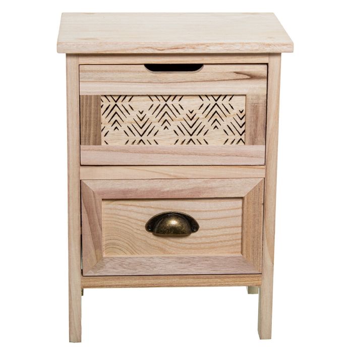 Mesita de Noche Alexandra House Living Marrón Madera 34 x 48 x 24 cm 5