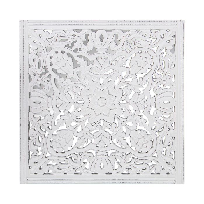 Retablo decorativo Alexandra House Living Blanco Madera 5 x 58 x 58 cm