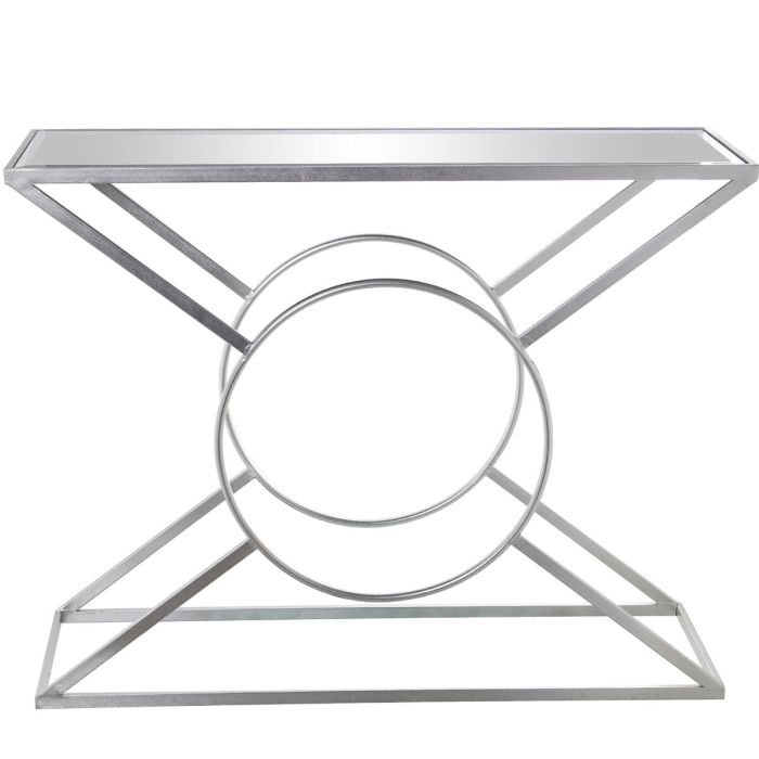 Consola Alexandra House Living Transparente Plateado Metal 100 x 79 x 32 cm 4