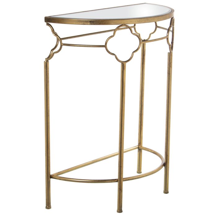 Consola Alexandra House Living Transparente Dorado Metal 60 x 75 x 31 cm 3