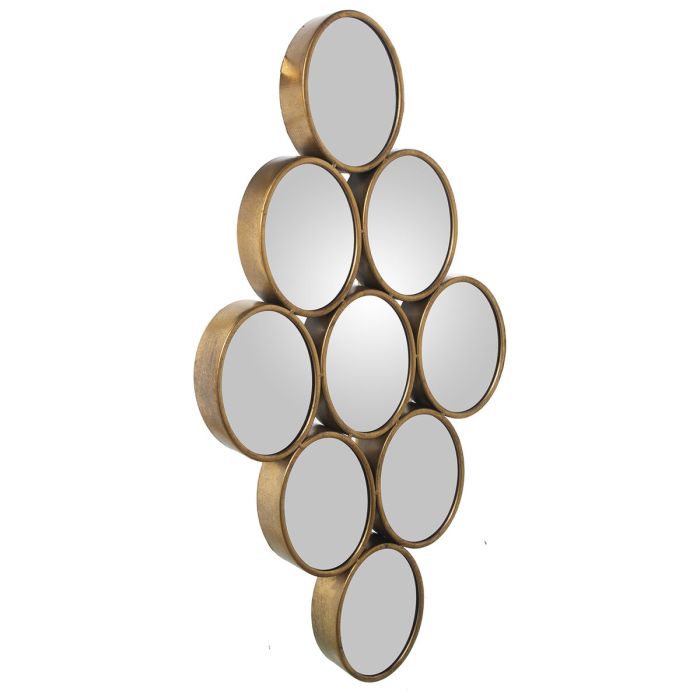 Espejo de pared Alexandra House Living Dorado Metal Círculos 9 x 71 x 39 cm