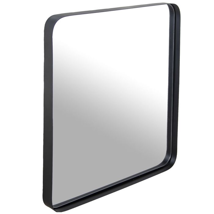 Espejo de pared Alexandra House Living Negro Metal 4 x 54 x 54 cm 4