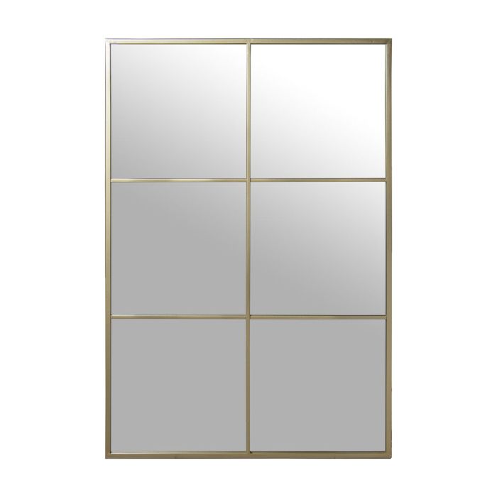 Espejo de pared Alexandra House Living Dorado Metal Ventana 6 x 113 x 77 cm