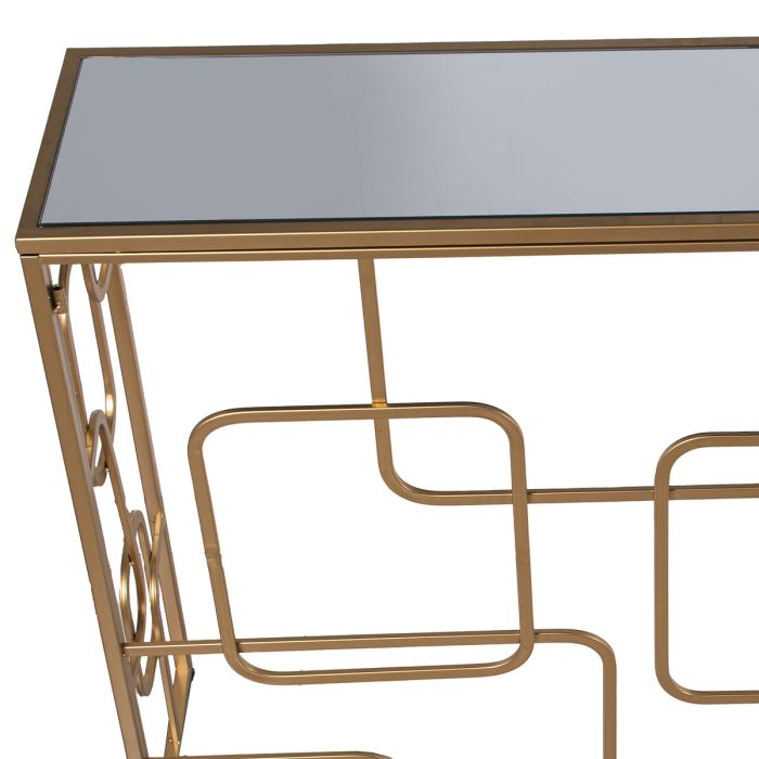 Consola Alexandra House Living Transparente Dorado Metal 120 x 80 x 28 cm 2