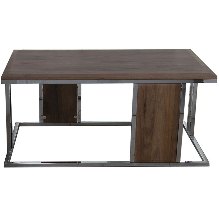 Mesa de Centro Alexandra House Living Marrón Plateado Madera 99 x 45 x 59 cm 4