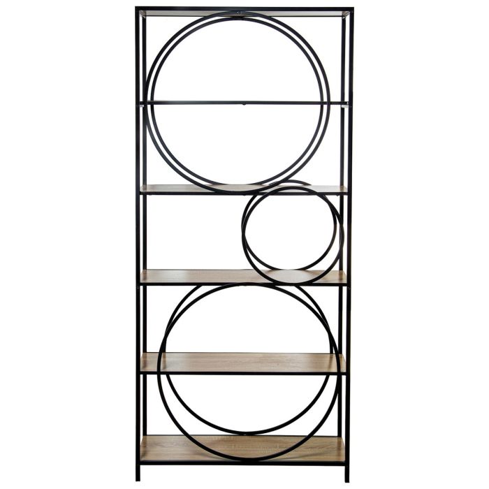 Estantería Alexandra House Living Marrón Negro Metal 80 x 180 x 33 cm 6