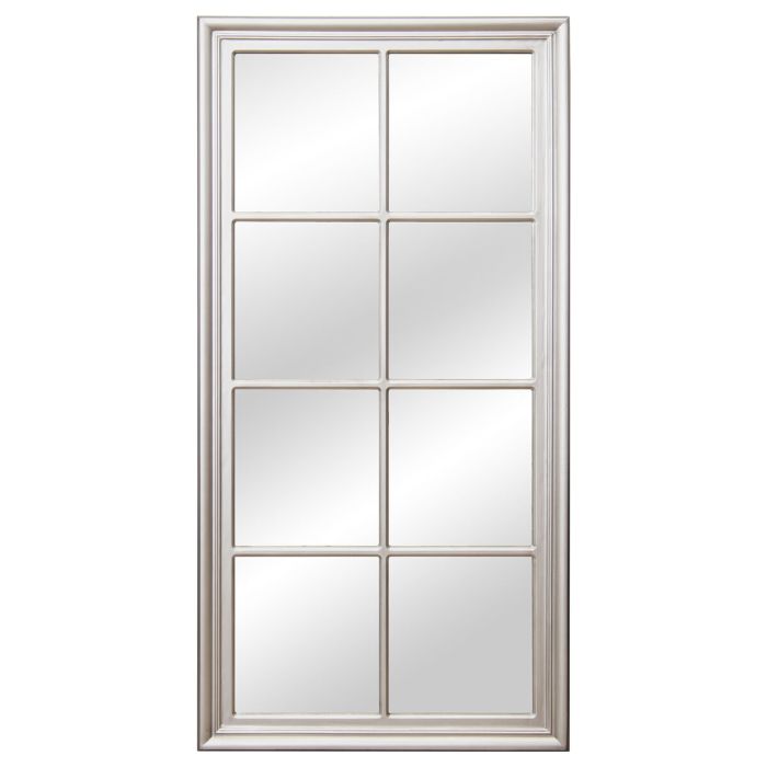 Espejo de pared Alexandra House Living Plateado Madera Ventana 5 x 78 x 150 cm