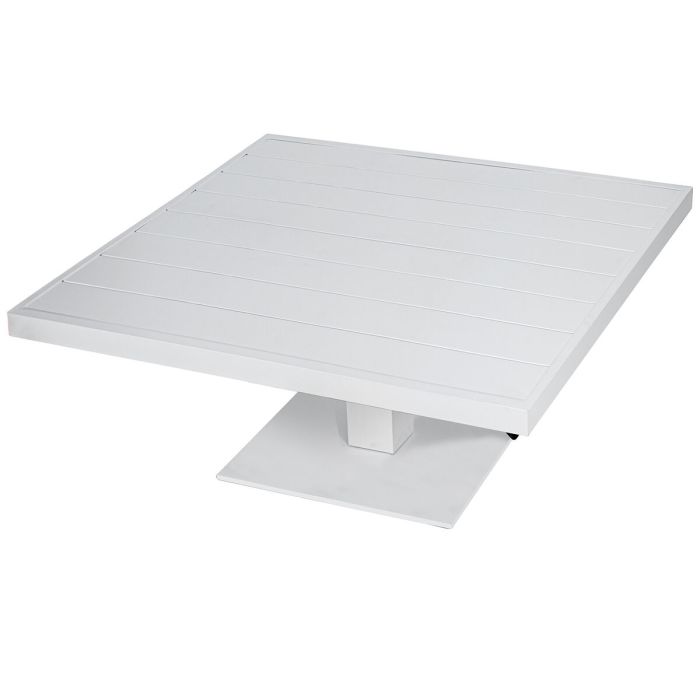 Mesa Alexandra House Living Blanco 101 x 101 cm Regulable