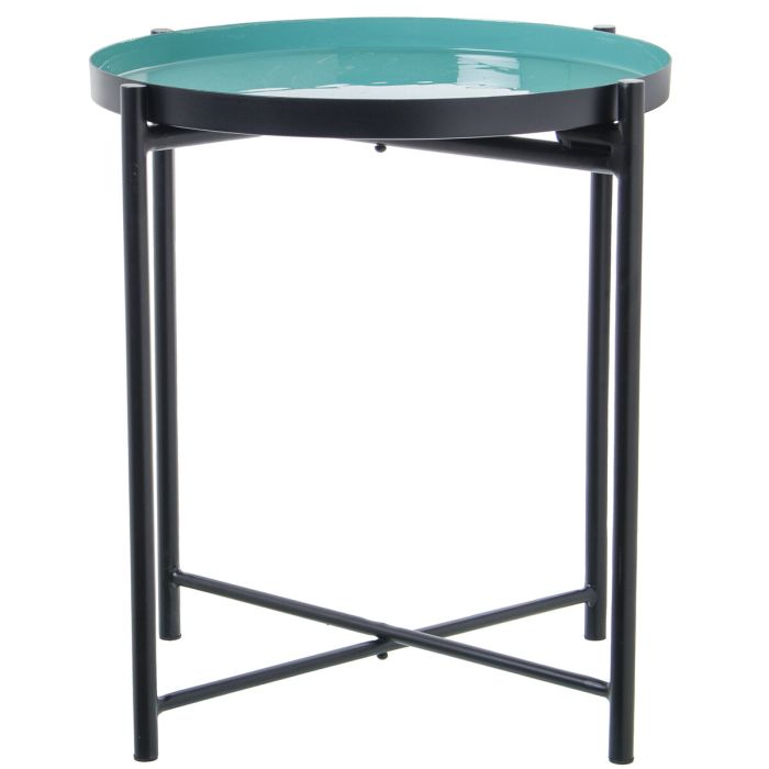 Mesa auxiliar Alexandra House Living Negro Verde 50 x 52 x 50 cm 6