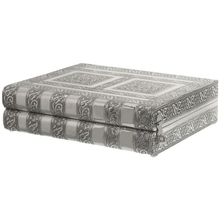 Caja-Joyero Alexandra House Living Plateado Metal 27 x 7 x 21 cm 1