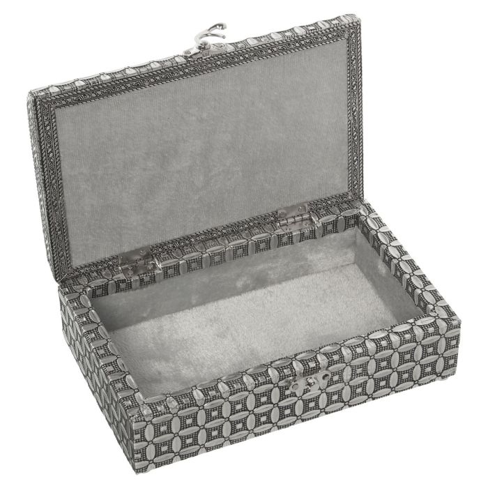 Caja-Joyero Alexandra House Living Plateado Metal 20 x 6 x 13 cm 3