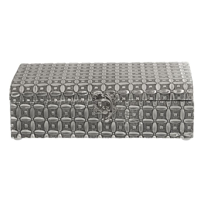 Caja-Joyero Alexandra House Living Plateado Metal 20 x 6 x 13 cm 2