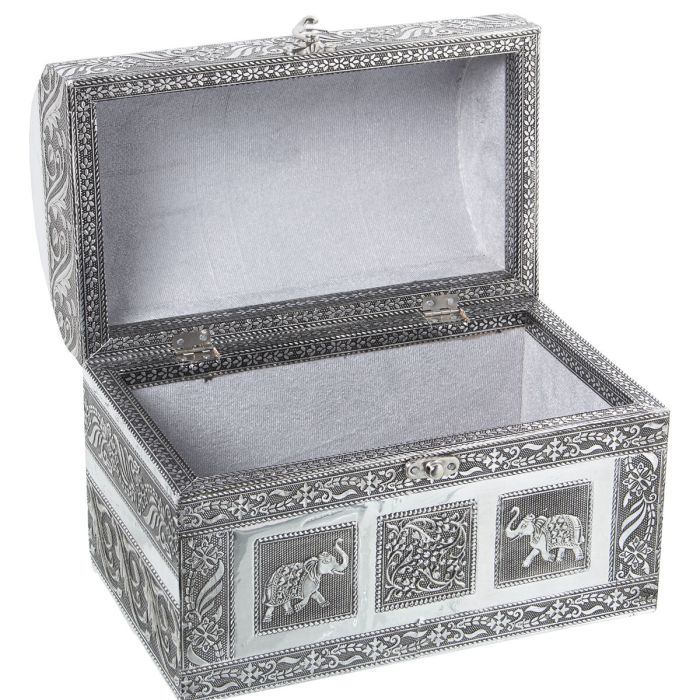 Caja-Joyero Alexandra House Living Plateado Metal 25 x 18 x 15 cm 5