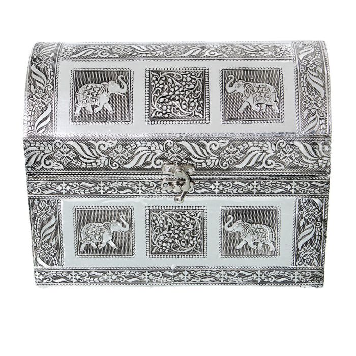 Caja-Joyero Alexandra House Living Plateado Metal 25 x 18 x 15 cm 3