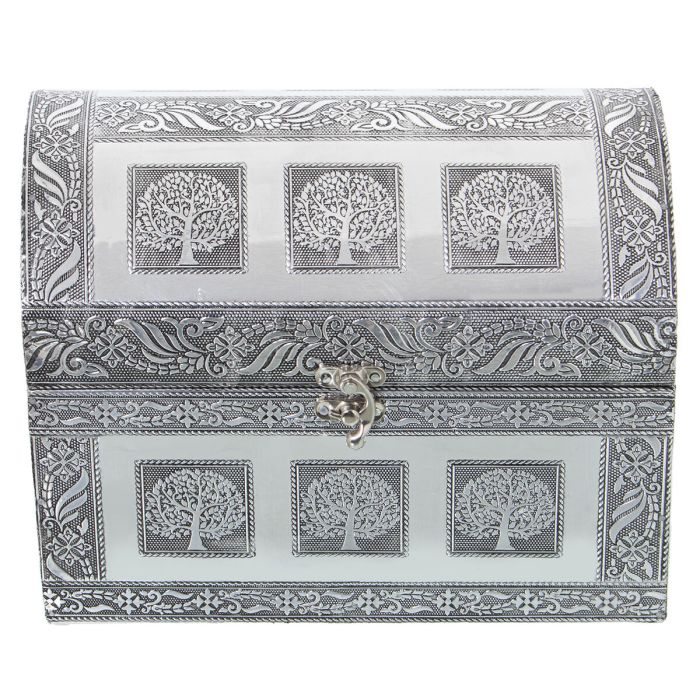 Caja-Joyero Alexandra House Living Plateado Metal 25 x 18 x 15 cm 2