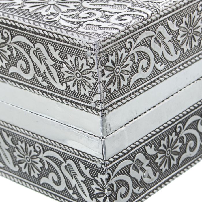 Caja-Joyero Alexandra House Living Plateado Metal 38 x 8 x 20 cm 1