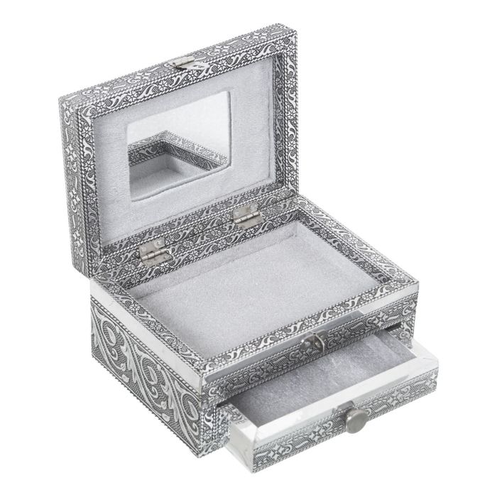 Caja-Joyero Alexandra House Living Plateado Metal 18 x 9 x 13 cm 5