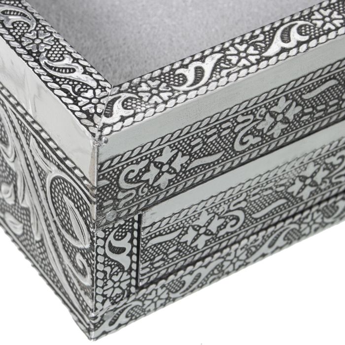 Caja-Joyero Alexandra House Living Plateado Metal 18 x 9 x 13 cm 2