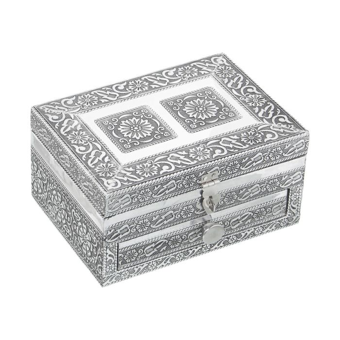 Caja-Joyero Alexandra House Living Plateado Metal 18 x 9 x 13 cm