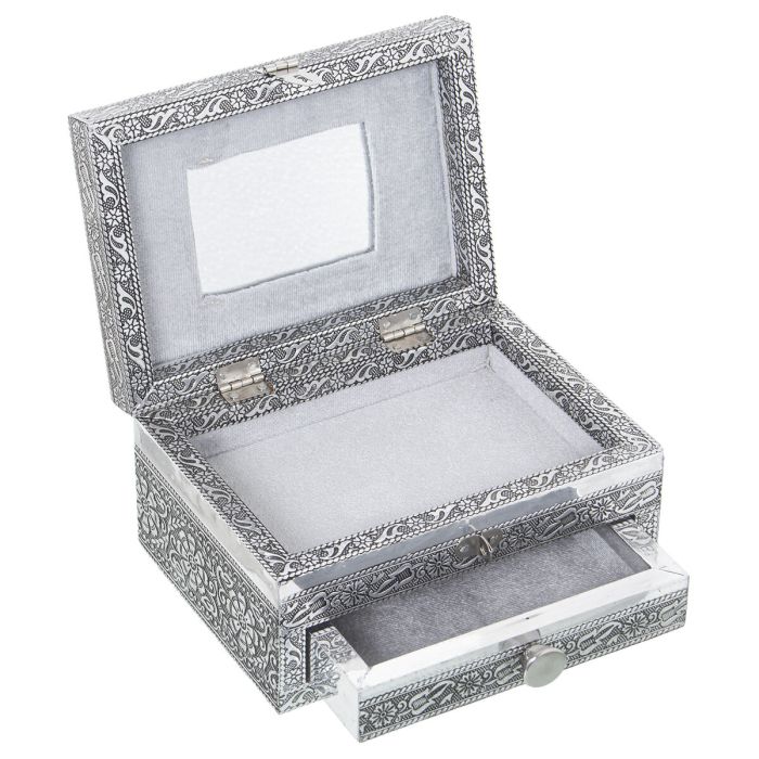 Caja-Joyero Alexandra House Living Plateado Metal 18 x 9 x 13 cm 5