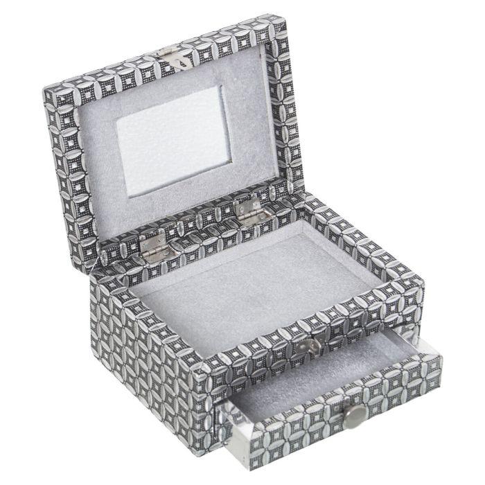 Caja-Joyero Alexandra House Living Plateado Metal 18 x 9 x 13 cm 4