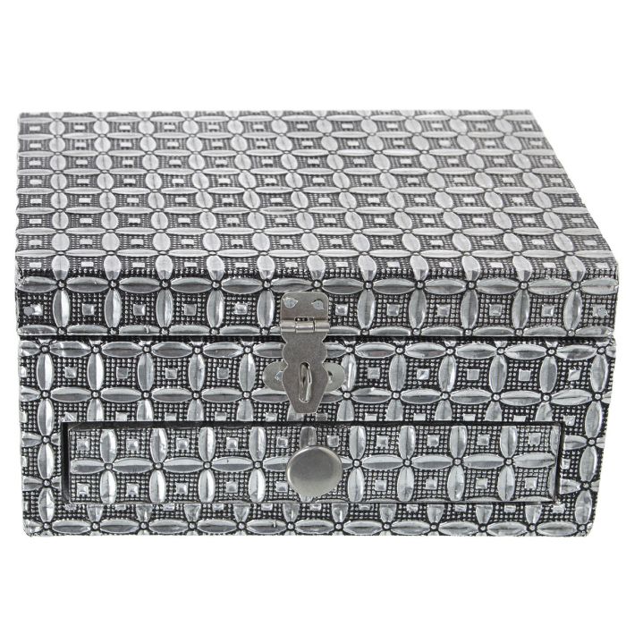 Caja-Joyero Alexandra House Living Plateado Metal 18 x 9 x 13 cm 3