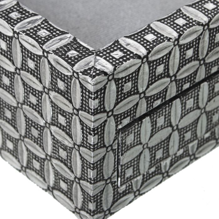 Caja-Joyero Alexandra House Living Plateado Metal 18 x 9 x 13 cm 2